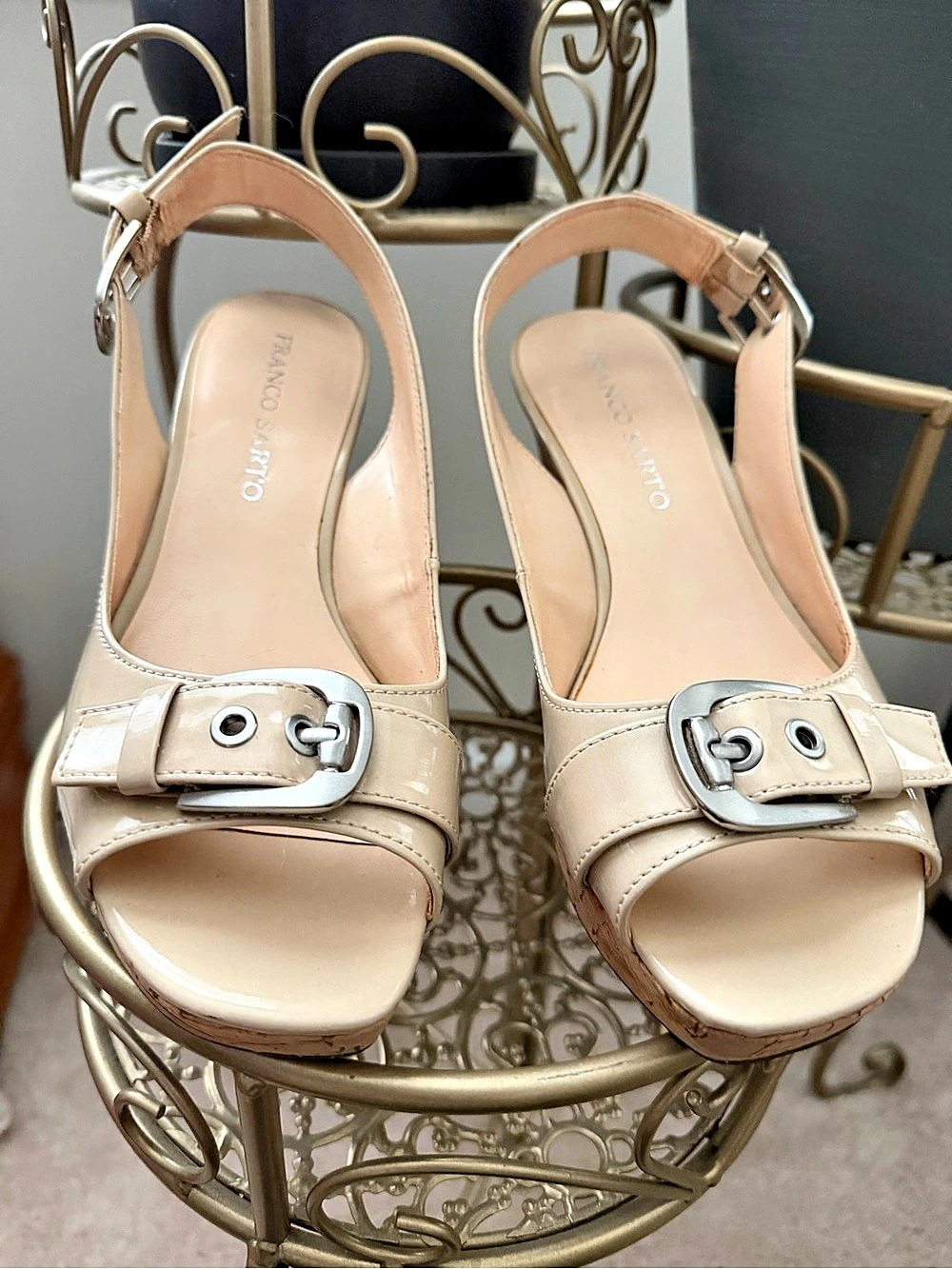 Franco Sarto Wedge Sandals in Beige